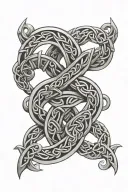 viking knotwork tattoo design idea