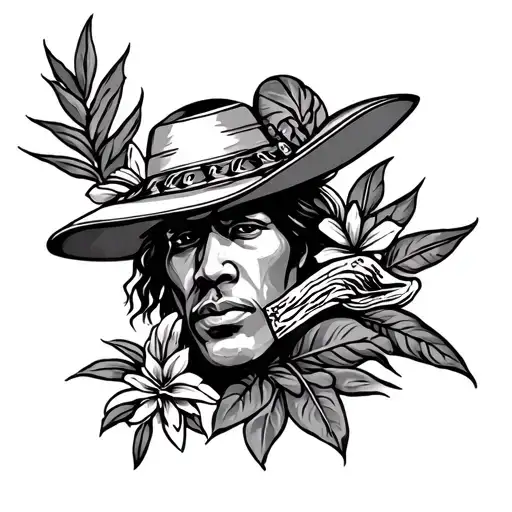 Western Samoa theme sleeve tattoo design idea