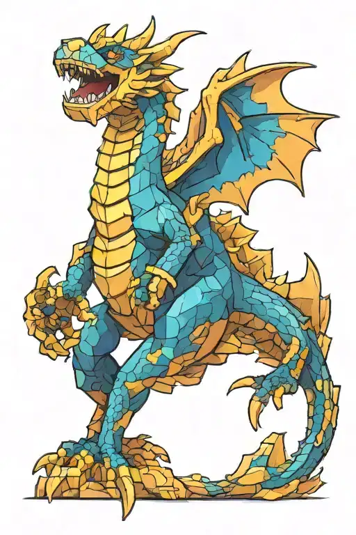 minecraft change dragon holding tattoo design idea