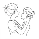 Mom supporting boy tattoo design idea