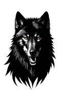 wolf and mountain tattoo design idea