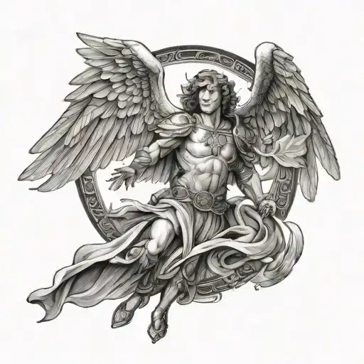 Archangel Raphael tattoo design idea
