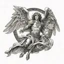 Archangel Raphael tattoo design idea