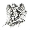 Archangel Raphael tattoo design idea