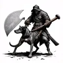 executioner killing a dog tattoo design idea