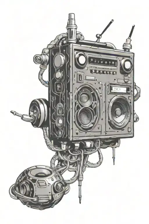 rave party hardcore 220bpm soundsystem tattoo design idea