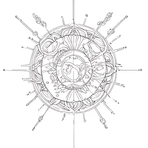 Unknown and uncertainty, infinity of thought and consciousness, freedom tattoo design idea