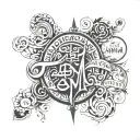 karma in different languages tattoo design idea