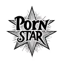 "Porn Star" star tattoo design idea