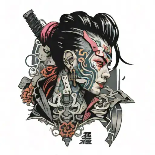 Cyberpunk Edgerunners David ando Lucy tattoo design idea
