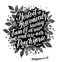 Philippians 4:13 bible verse tattoo design idea