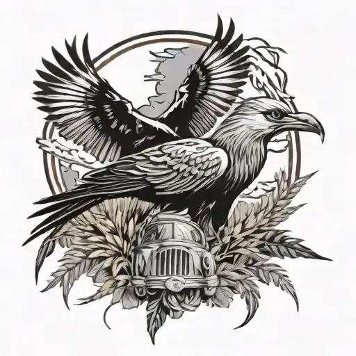 wheat, bison, scissor-tailed flycatchers, wagons, Indian painbrushes, Indian blankets, thunder, lightning, tornadoes tattoo design idea