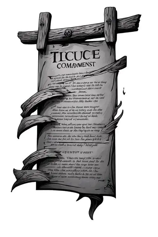 10 commandments  tattoo design idea