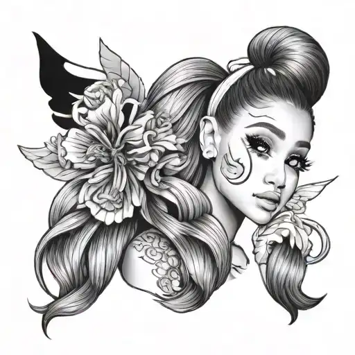 Ariana grande unique small tattoo design idea