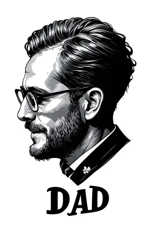 dad memorial piece tattoo design idea