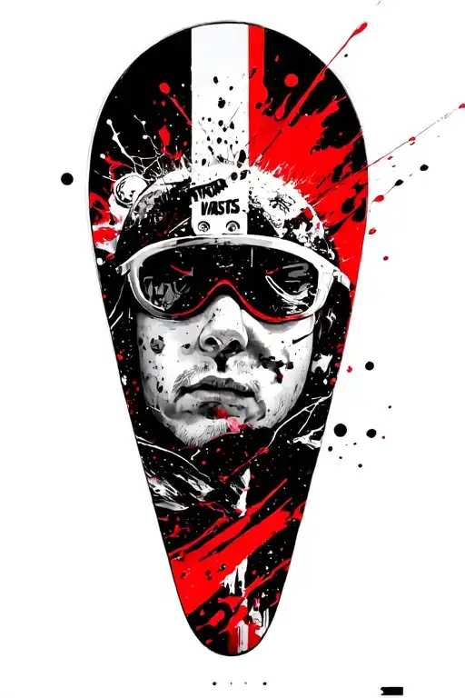 snowboarding,electrogitar , surfing tattoo design idea