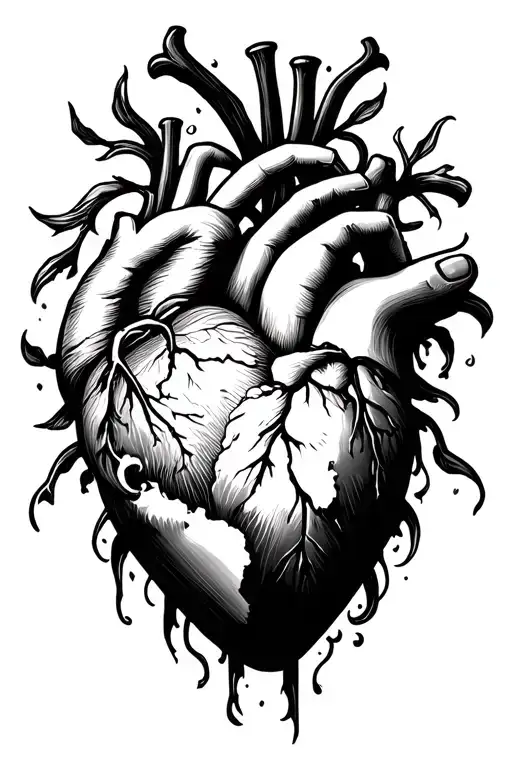 opening your heart to god and wanting to live by his rules and help the world tattoo design idea