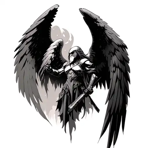 Dark Angels 40k tattoo design idea