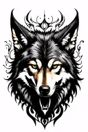 wolf tattoo design idea