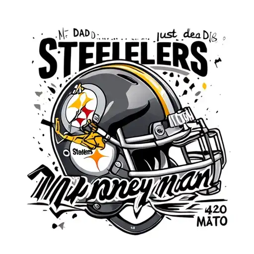 dad just died and his nickname was 420 and they also called him Mr money man and his favorite football team was Steelers tattoo design idea