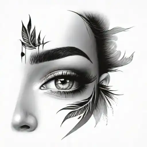 Above Eyebrow tattoo design idea