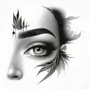 Above Eyebrow tattoo design idea