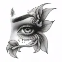 Above Eyebrow tattoo design idea