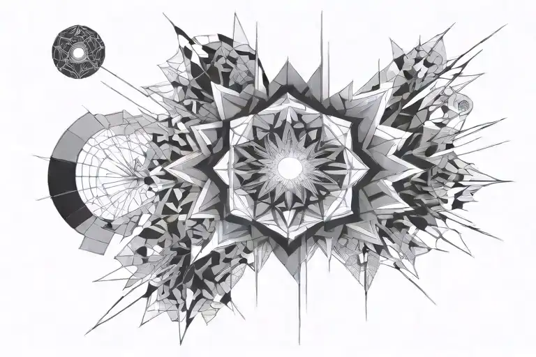 supernova explosion tattoo design idea