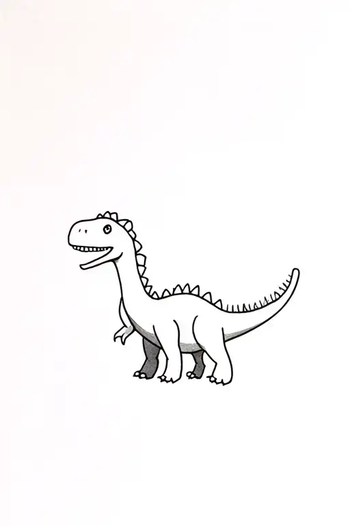 cute dinosaur minimal tattoo tattoo design idea