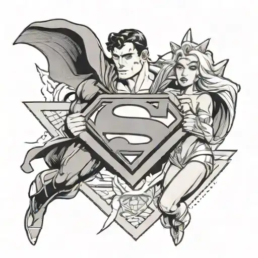 superman logo and she-ra tattoo design idea