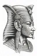 Egyptian pharaoh tattoo design idea