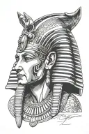 Egyptian pharaoh tattoo design idea