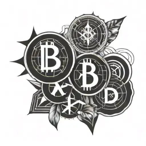 crypto currency symbols tattoo design idea