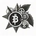 crypto currency symbols tattoo design idea