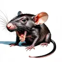 scary rat japanese tattoo design idea