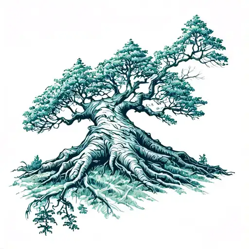 tree dna tattoo design idea