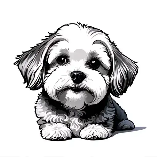 dog breed bichon frise tattoo design idea