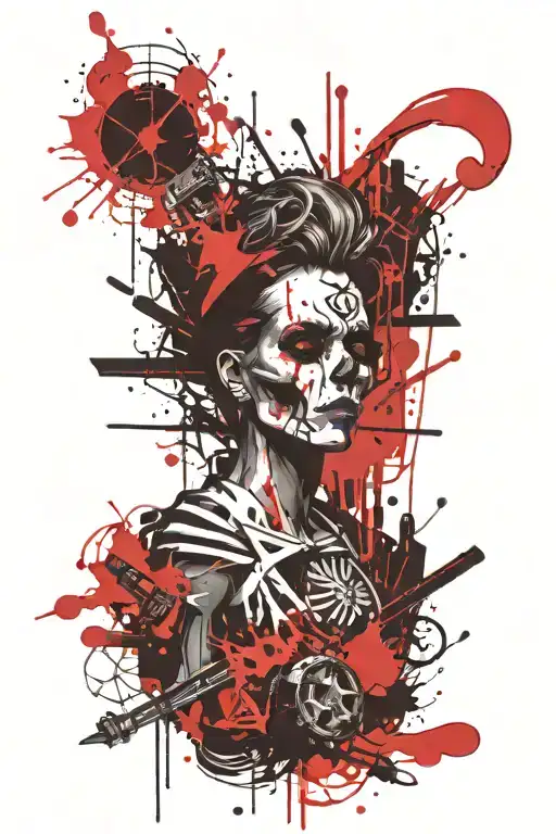 piracy, freedom, fire and punk rock inspired tattoo tattoo design idea