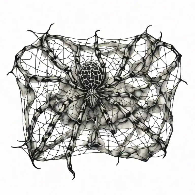 Spider Web tattoo design idea