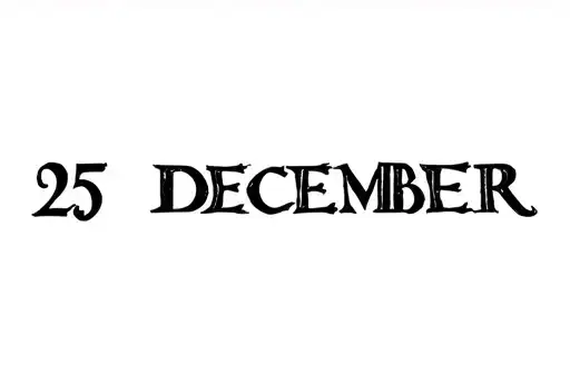 "25 December" tattoo design idea
