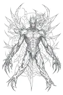 nephilim exploding tattoo design idea