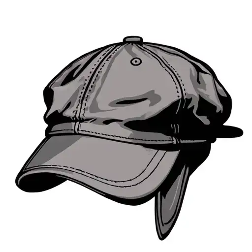 flat cap grand father tattoo design idea