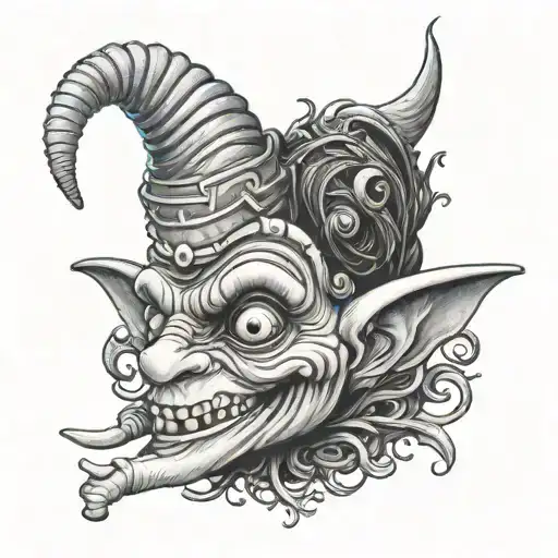 Worm from Labyrinth 1983 showcasing tattoo design idea