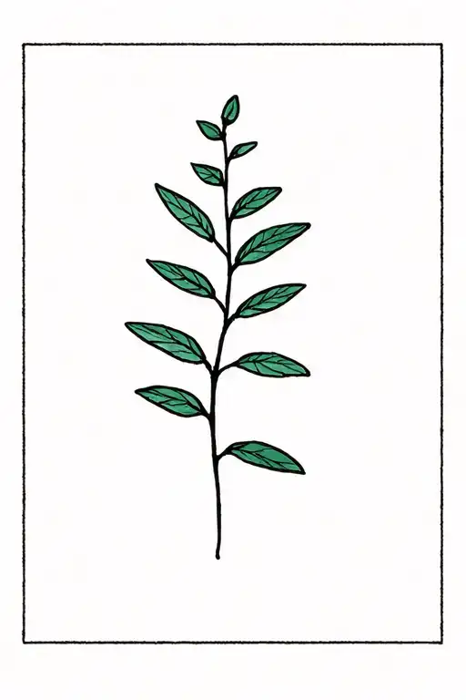 Small jade plant tattoo design idea
