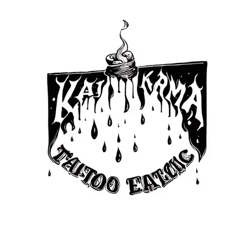 sigaret, smoke, word karma, money raining tattoo design idea