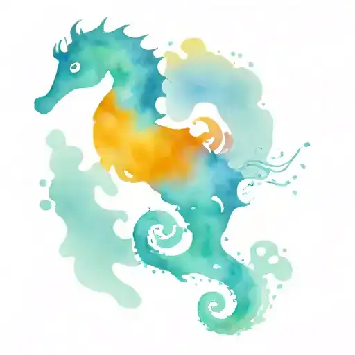 seahorse tattoo design idea