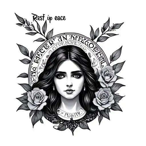 rest in peace sister tattoo tattoo design idea
