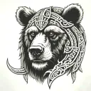 bear viking tattoo design idea