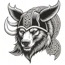 bear viking tattoo design idea