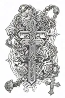 rosary tattoo design idea